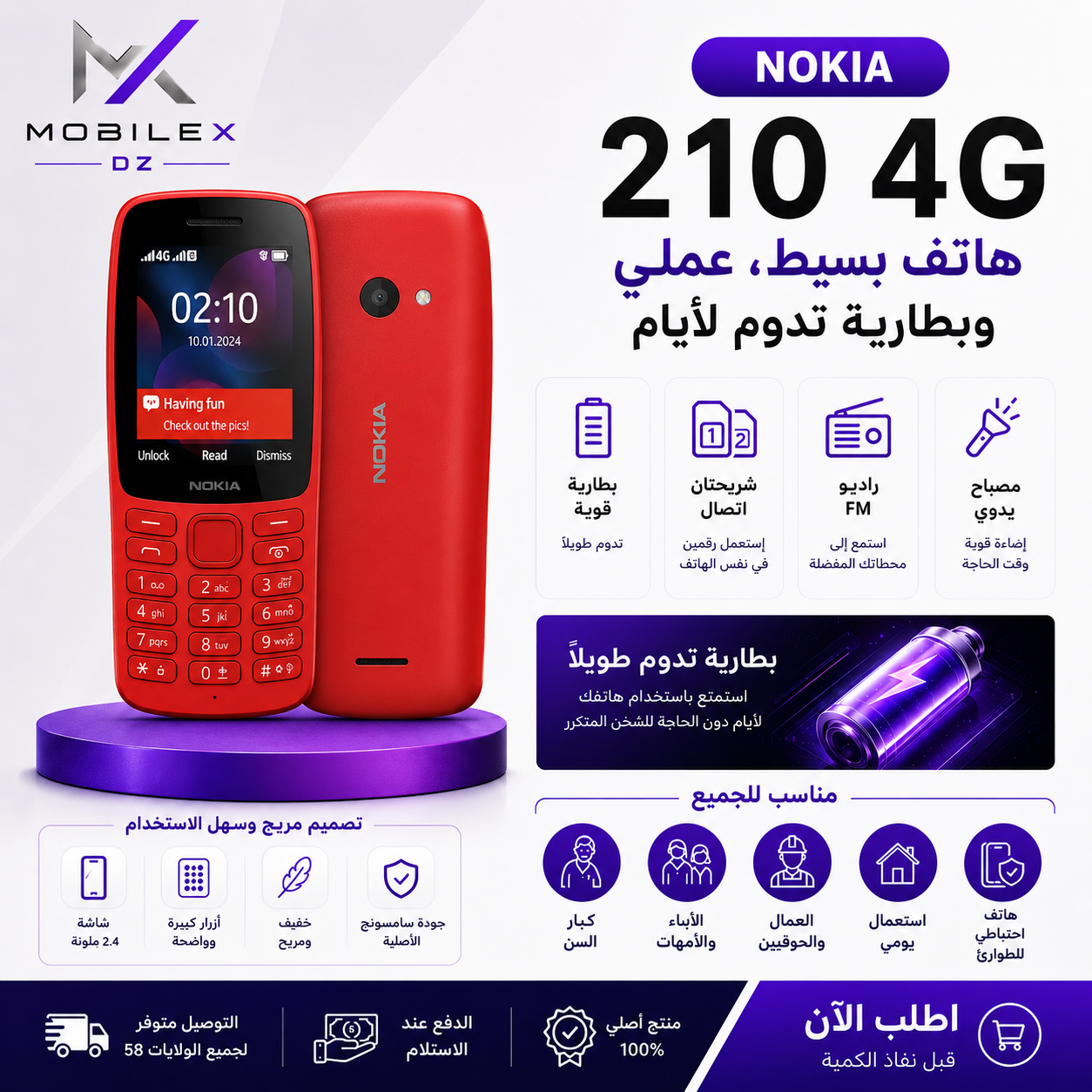 TELEPHONE NOKIA 210 4G